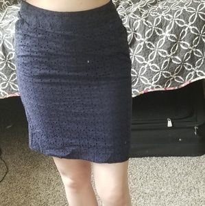 Navy Blue Pencil Skirt